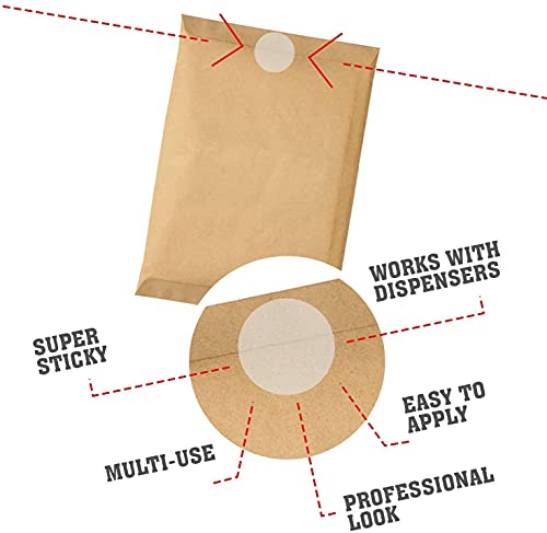 Mess Clear Round Labels (500/Roll, 1.5 Inch) Clear Round Stickers - Clear Labels And Wafer Tab Seals - Envelope Seal Stickers - Clear Stickers Circle Labels, Transparent Sealing Dots, Envelope Sealer #TOP2