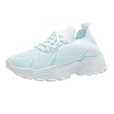 Generisch Zapatillas deportivas para mujer, zapatillas de verano de malla, transpirables, modernas, antideslizantes, suela suave, amortiguación, zapatos de caminar, para correr, correr, caminar, con