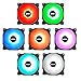 upHere RGB LED 120mm Case Fan,Quiet Edition High Airflow Adjustable Color LED Case Fan for PC Cases, CPU Coolers,Radiators System,5-Pack / C8123