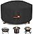 Dalema Round Fire Pit Cover,Outdoor 600D Heavy Duty Waterproof Tear-Resistant 48-50 Inch Firepit Covers,Patio Weatherproof Fire Table Cover,Black 50"x24".