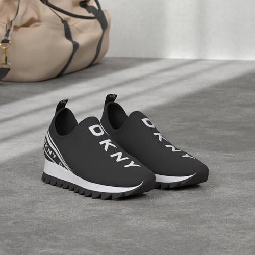 Image of DKNY Women's Abbi Knit Slip on Sneaker with Logo