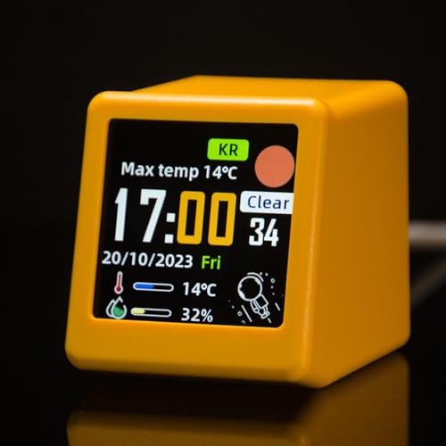 Monitor de temperatura LCD con previsión meteorológica digital y sensor externo 8