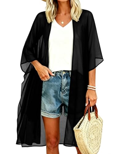 Image of Women's Kimono Beach Cover up for Summer Bathing Suits Cardigans Casual Loose Swimwear 2026
