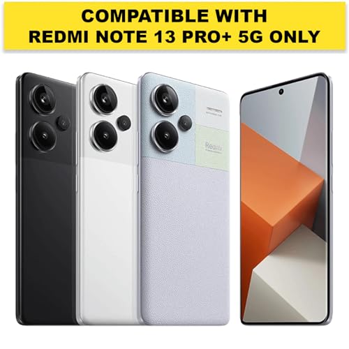 Image of RIGGEAR Sleek Back Cover Case Compatible with Redmi Note 13 Pro Plus 5G (TPU+PC | Black CF)