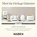Haden Heritage 1.7 Liter Stainless Steel Body Retro Electric Tea Kettle with 2 Slice Wide Slot Stainless Steel Bread Toaster, White