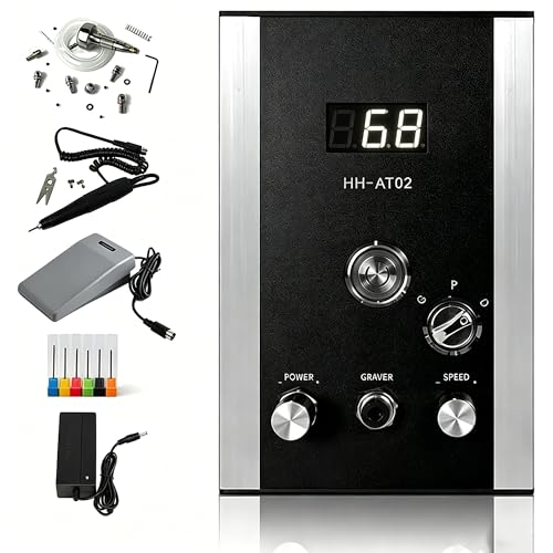 GEMKIT Pneumatische Graviermaschine für Schmuckherstellung, Graviergerät ohne Kompressor, 3-in-1 Gravieren Polieren Bohren, 35000 U/min Mikromotor, Goldschmiede Werkzeug für Schmuck, und Steinfassen
