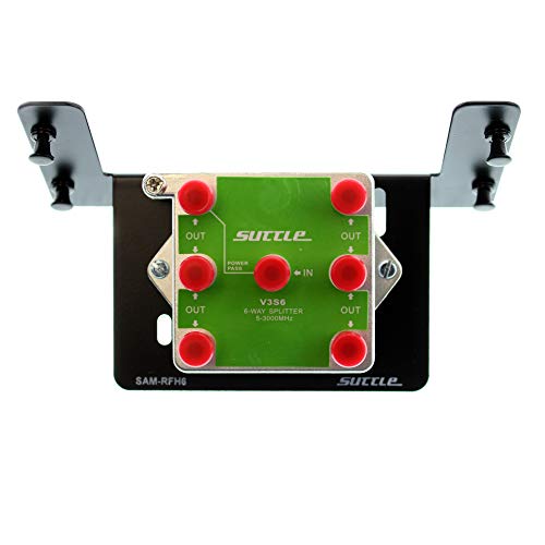 Suttle SAM-RFH6 Structured Media Panel CATV SATV Coaxial Splitter Module, 1x6