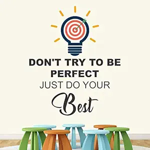 StickMe 'Just Do Your Best - Team Work - Office - Corporate - Business - Inspirational - Motivational - Quotes - Wall Sticker' -SM837 (Multi Colour, Vinyl - 75cm X 65 cm)