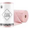 Fantasticlean Microfiber Cleaning Cloth Roll -75 Pack, 12″ x 12″ (Pink)