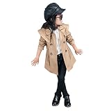 Allbestop Chaqueta de manga para bebé, niña, niño, rompevientos, abrigo infantil a de viento, abrigo y chaqueta largos sólidos para niñas Abrigos De Nieve Hombre (Khaki, 12-18 Months)