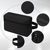 Paterr 16 Pcs Travel Toiletry Bag for Women Men Large Water Resistant Shaving Bag Hanging Cosmetic Bag with Handle and Divider Storage Travel Pouch Case (Black)