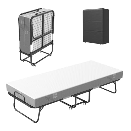 Squireewo Folding Bed with Mattress for Adults, 75