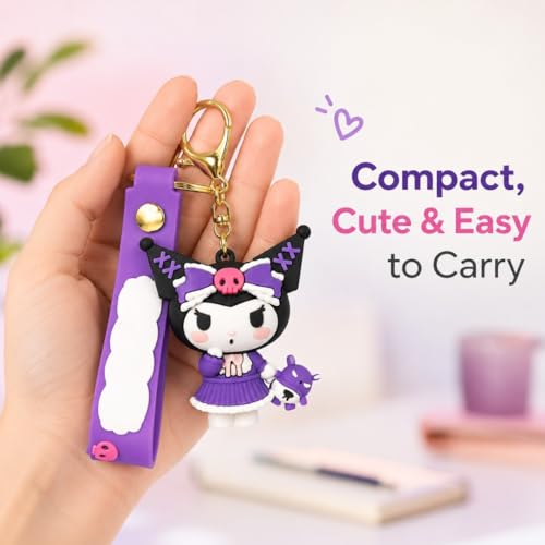 Image of Wanna Party Cute Keychain Kawaii Anime Keychain, Kurumi, Key Rings for Girls & Boys, Car, Bags, Backpack & Room Accessories