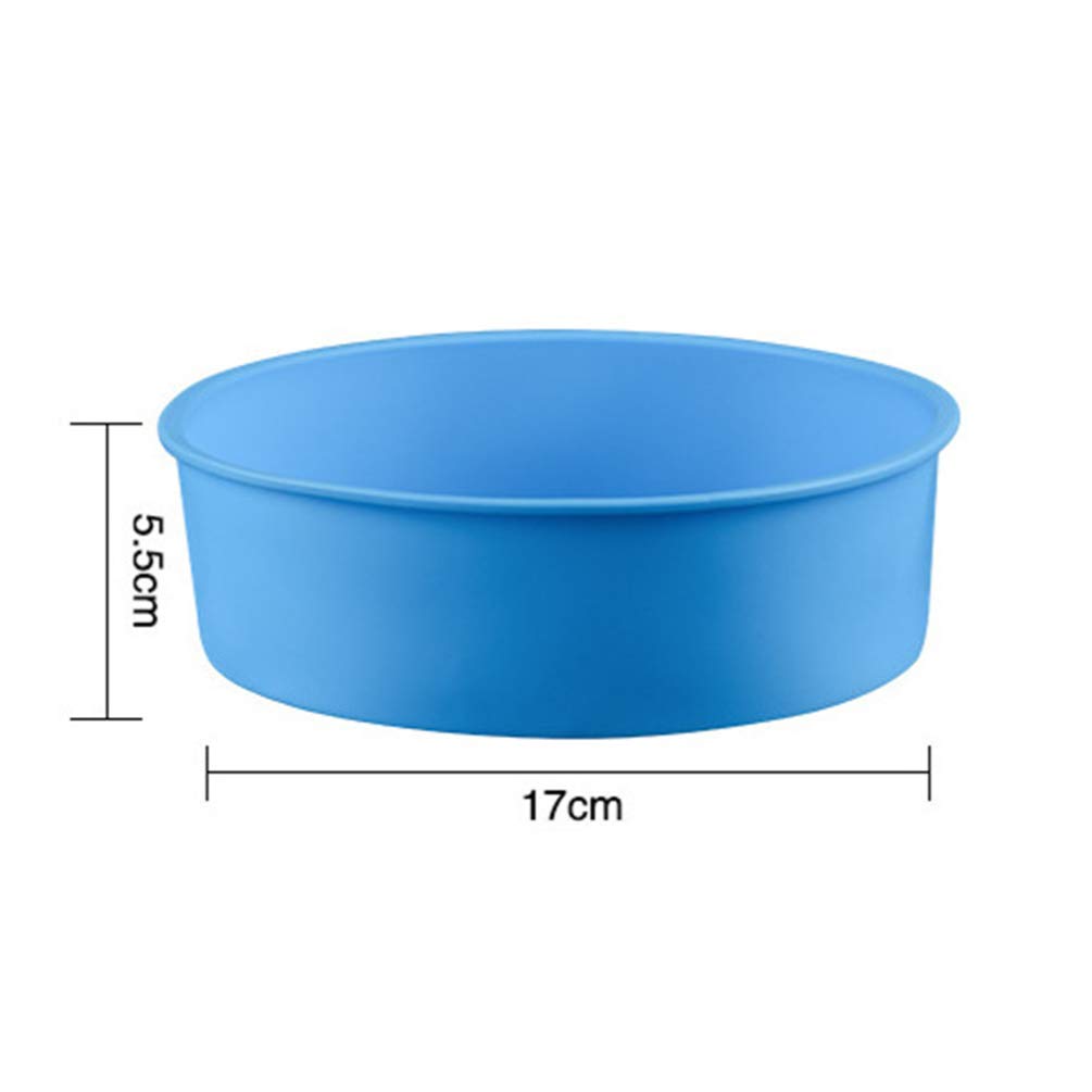 DOITOOL 3pcs Silicone Cake Molds Round Shape Baking Mold for Cake Making Easy to Random Color for Home and for Cookies and