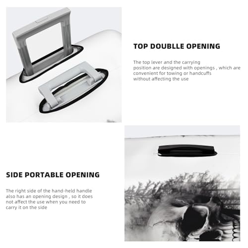 Skull Forest Double Exposure Elastic Travel Luggage Covers Dustproof Scratch-Resistant Suitcase Protector Fit 22-24 Inch3
