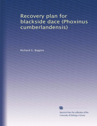 Recovery plan for blackside dace (Phoxinus cumberlandensis)
