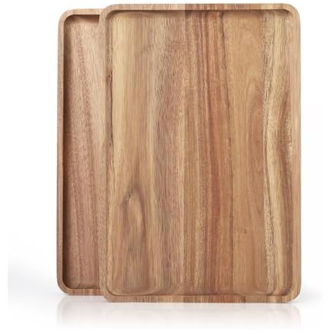 Charmlife Acacia Wood Serving Trays Cover
