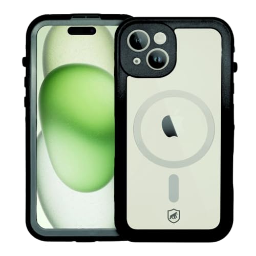 Gshield Capa Case Capinha 360° à Prova d'água Compatível com Magsafe, Nautical (Transparente, iPhone 15)
