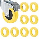 Ubefuu キャリーケース 車輪カバー 8個セット スーツケース 用 キャスターカバー タイヤカバー 車輪保護 騒音軽減 かわいい おしゃれ シリコン製 キャスタープロテクター(イェロー)