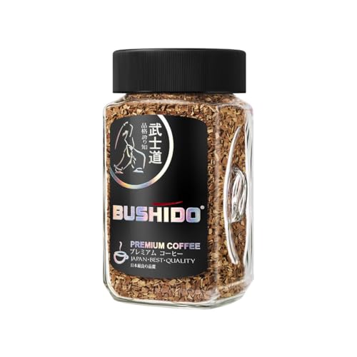 BUSHIDO Black Katana Instant Freeze-Dried Coffee (Jar 100g) – Bold/Dark Classic Brew