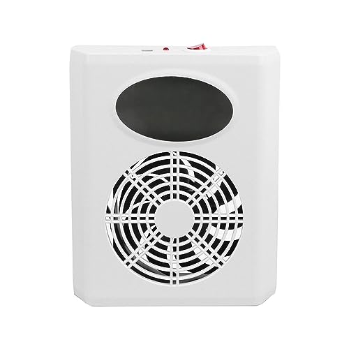 HURRISE Nail Vacuum Cleaner Fan, Dust Collector Machine Reusable Filter, Electric Manicure Tool Nail Dust Collector with Filter 80W Low Noise Nail Vacuum Cleaner Machine (White)