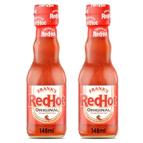 Frank´s RedHot Original Pepper Sauce Scharfe Pfeffersoße mit Cayenne Pfefferschoten 2X 148ML – importiert von Shestore24