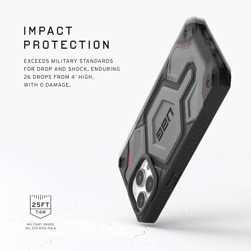 URBAN ARMOR GEAR UAG Case Compatible with iPhone 15 Pro Case 6.1" Monarch Pro Kevlar Silver Built-in Magnet Compatible with MagSafe Charging Premium Rugged Military Grade Dropproof Protective Cover - Image 3