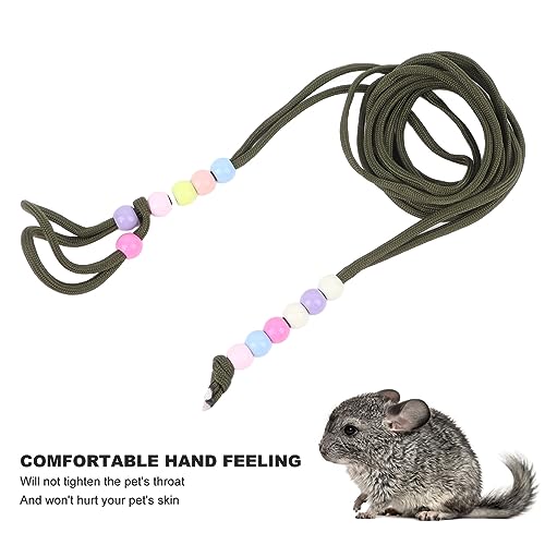 Image of Reptile Lizard Harness Leash Bearded Dragon Rope Adjustable Small Animal Traction Rope for Lizard Reptiles Amphibians Small Animal (OD Green)