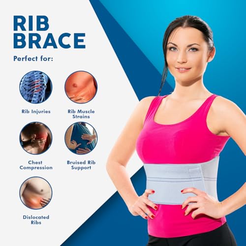 NYOrtho Rib Brace - Plush Chest Brace For Men - Fits 30"- 75" - Rib Injury - Cracked, Fractured or Dislocated Ribs - Rib Protector - Rib Cage - Rib Belt - Rib Wrap - Rib Compression - Made in USA - Thumbnail 2