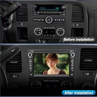 Vratzn Car Radio Stereo for Chevrolet Silverado GMC Sierra Yukon 2007-2013 Android 13 CarPlay Android Auto GPS Navigation Bluetooth Touch Screen Head Unit with Backup Camera