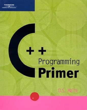 Amazon.com: C++ Programming Primer: 9780619159443: Malik, D. S.: Books