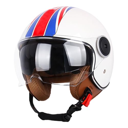 Casco Jet, Casco Moto Classico Per Uomo E Donna Con