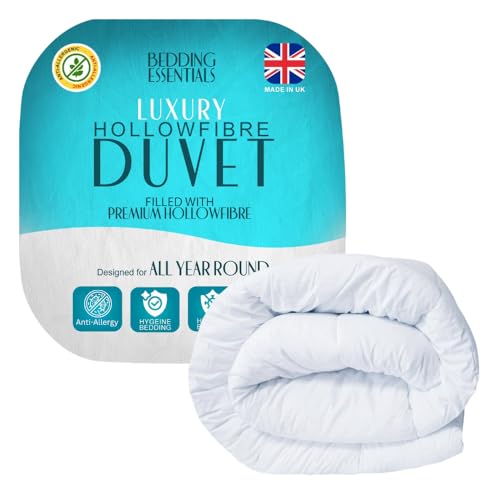 Image of Bedding Essentials Luxury Hollowfibre Duvet Quilt | Anti Allergy All Season Tog Options | Soft & Washable Duvet for Single, Double & King Size | Super King | 10.5 Tog