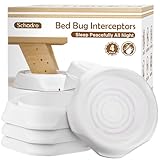 Bed Bug Interceptors, 4 Pack Bed Bug Traps, Insect Detector for Bed, Sofa & All Furniture, 24/7 Monitor, 360° Protection for Your Family's Peaceful Sleep, White
