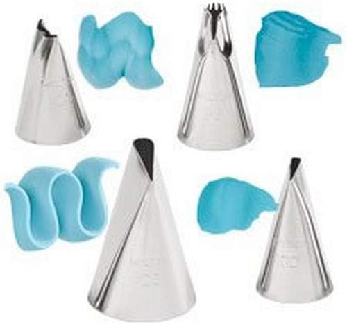 Wilton Decorating Tip Set 4/Pkg-Ruffles-#125, 102, 100 and #86, Other, Multicoloured, 4.54 x 9.62 x 21.05 cm
