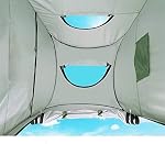 Tente de confidentialité pop up – Tente de douche extérieure portative instantanée, WC de camp, Chambre à langer, abri contre la pluie avec fenêtre – pour Camping et Plage pliable avec sac de transport – Léger et bleu robuste