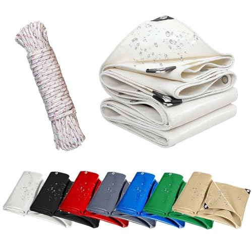 Abdeckplane 100 x 150 cm Reißfest, Schimmelresistent, Plane für Außenbereich Tarp Schutzplane mit Ösen & Verstärkte Gummiecken für Camping & Outdoor Garten, Weiß Abdeckplane 100 x 150 cm Reißfest, Schimmelresistent, Plane für Außenbereich Tarp Schutzplane mit Ösen & Verstärkte Gummiecken für Camping & Outdoor Garten, Weiß