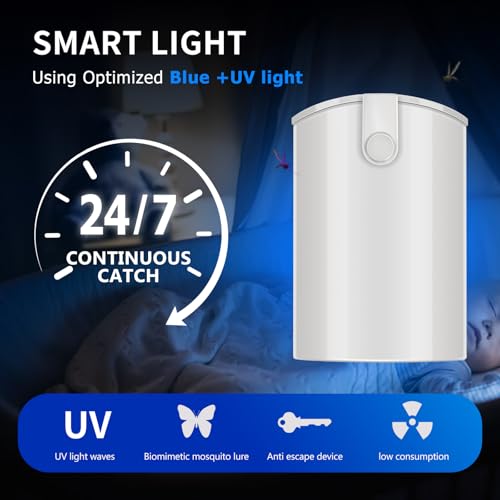 Image of Flying Insect Trap, 2 Devices Fruit Fly Traps for Indoors with 8 Sticky Boards, Gnat Traps for House Indoor Fly Catcher with Blue UV Light, Mosquito Moth Bug Catcher for Home, Kitchen(2026 Upgrade)