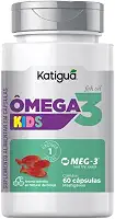 Katiguá, Ômega 3 + Vitamina E, Kids, MEG-3, EPA + DHA, Fish Oil, 60 Cápsulas Soft Gel • 60 doses