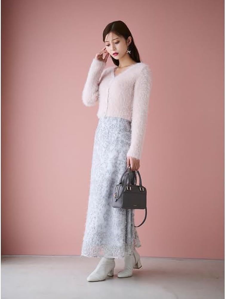 Amazon | フェザーヤーンショートカーディガン CWND245034LPNKF