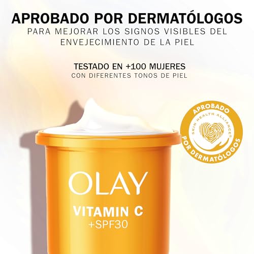 Miniatura 7 de Olay Vitamin C Crema Facial de Día Antimanchas SPF 30 Recambio, 50ml | Con Niacinamida, Unifica e Hidrata, Fórmula No Grasa ni Pegajosa