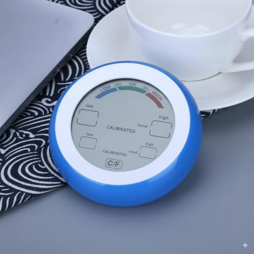 Image of Blackt Elecrotech BTHT1 Digital Weather Station with Temperature Sensor & Hygrometer | Indoor Thermometer with Humidity Meter, Touch Display & Comfort Indicator