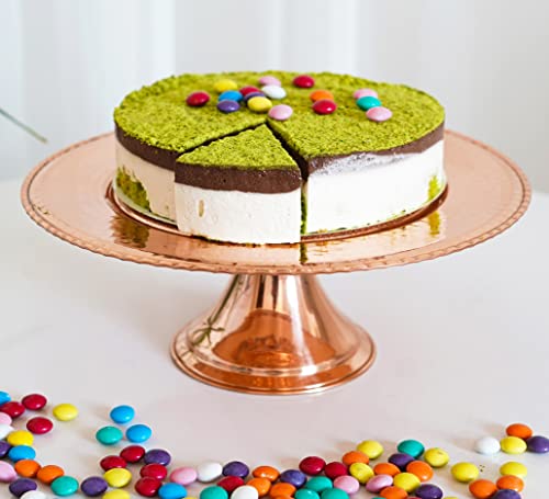 Copper Cake Serving Stand, Dessert Display Pedestal, Cupcake Platter, Round Copper Cake Serving Tray, Cupcake Plate, Cake Bowl, Wedding Cupcake Platform (Red Copper) #TOP25