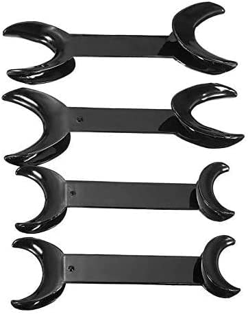 EustomA 4Pcs Transparent Double-Headed T-Shape Cheek Lip Retractor Opener 2L&2S/Set Black