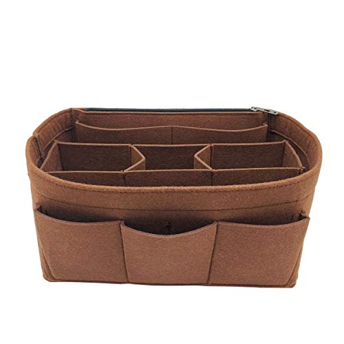 Felt Handbag Organizer,Insert purse organizer 8001 Brown L