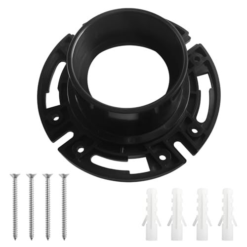 Image of Toilet Socketed Floor Flange Replacement for Dometic 385345892 3 inch Use for RV Toilets and Home Toilets,Toilet Flange Repair Kit - Black