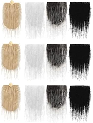 Faux Fur Fabric Gnome Beard Costume Clothing Fur Fabric Patches Cosplay Toy Dolls Craft DIY Unfinished Wooden Balls for Christmas Decoration Supplies
