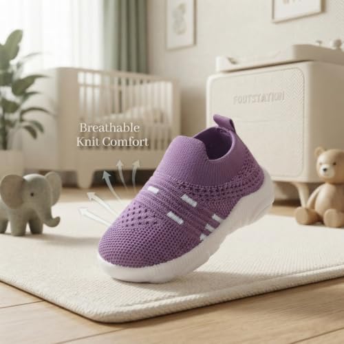 Image of Infant Shoes for Baby Boys & Girls | Musical Sound Walking Shoes | First Walker Shoes for Toddlers | Lightweight Breathable Knit Sneakers | Soft Sole Comfortable Slip On Shoes for Newborns, Babies & Kids
