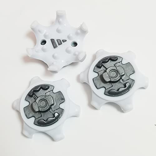 Zhbd 28 Pcs Thintech Replacement Cleats Fast Lock Golf Spikes（First Generation） (White Gray) #TOP22