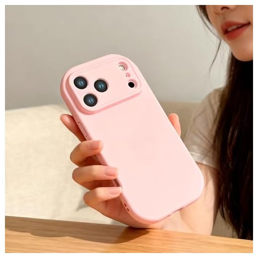 Compatible with iPhone 17 Pro Max Case Ultra-Slim Protective Case - Shockproof for Phone Case with Soft TPU and Scratch-Resistant Design for Man Woman, Protection Scratches Case Cover - PinkC17